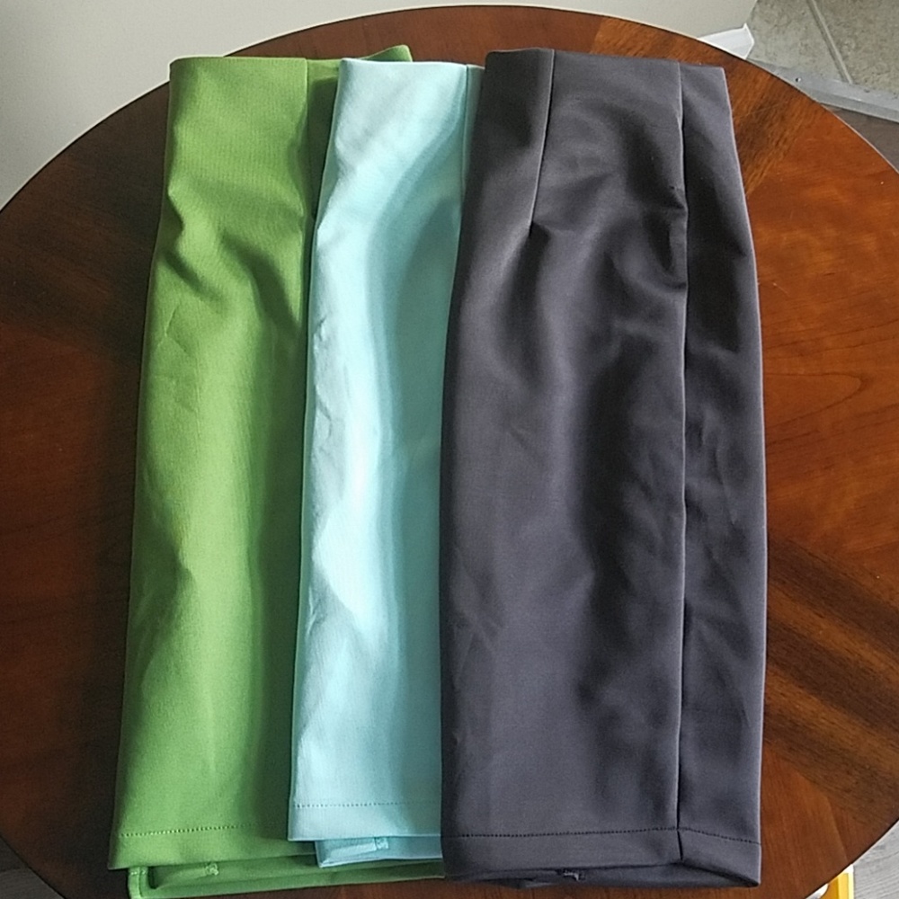 Women knit pencil skirts